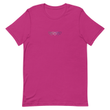 Gay Pride Tee: Interlaced Heart Outlines Embroidered T-Shirt