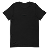 Embroidered Lesbian T-Shirt: Pride Flag Horizontal Square Design