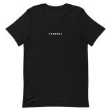 Embroidered Demigender T-Shirt: Pride Flag Horizontal Square Design