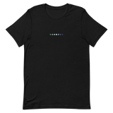 Embroidered Gay Pride T-Shirt: Pride Flag Horizontal Circle Design