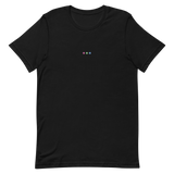 Embroidered Polysexual T-Shirt: Pride Flag Horizontal Circle Design