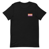 Lesbian Pride Flag Embroidered T-Shirt