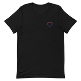 Bisexual Heart T-Shirt: Embroidered Pride Tee