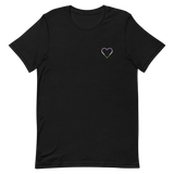 Genderqueer Heart T-Shirt: Embroidered Pride Tee