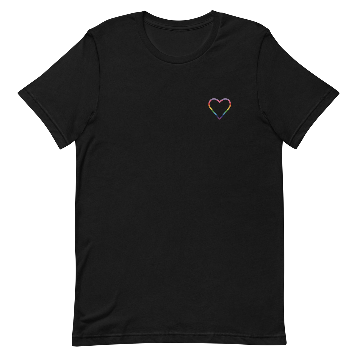 Gilbert Baker Pride Heart T-Shirt: Embroidered Pride Tee