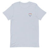 Pride Heart T-Shirt: Embroidered Pride Tee