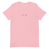 Embroidered Lesbian T-Shirt: Pride Flag Horizontal Square Design