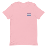 Bigender Pride Flag Embroidered T-Shirt