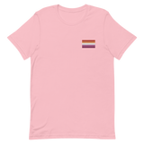 Lesbian Pride Flag Embroidered T-Shirt