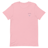 Bigender Heart T-Shirt: Embroidered Pride Tee