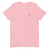 Nonbinary Heart T-Shirt: Embroidered Pride Tee