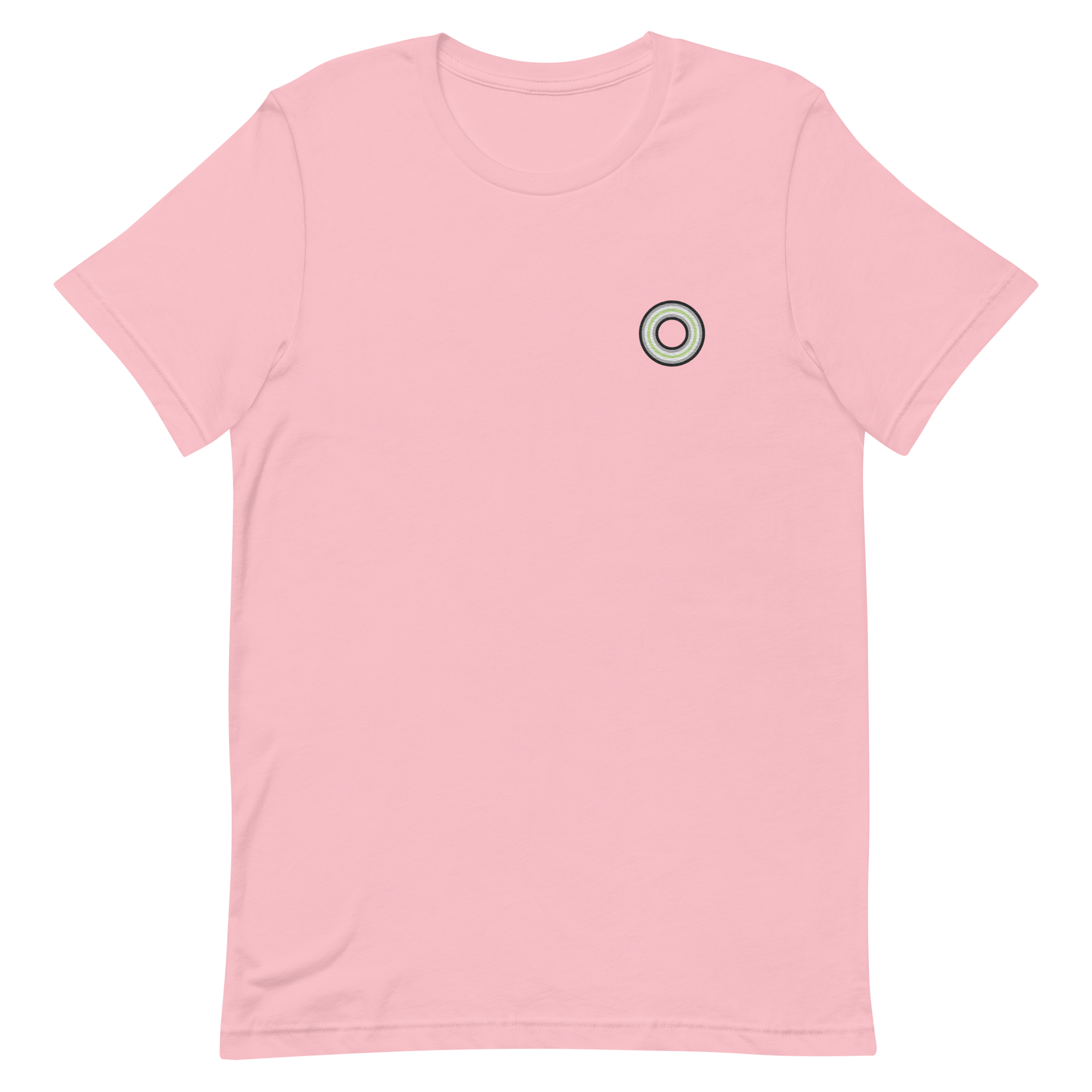 Embroidered Tee: Agender Pride Ring Emblem Design