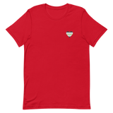 Agender Flag Embroidered Heart T-Shirt: Celebratory LGBTQ+ Pride Design