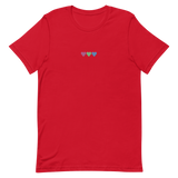 Embroidered Polysexual T-Shirt: Pride Flag Horizontal Heart Design