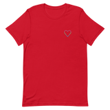 Polysexual Heart T-Shirt: Embroidered Pride Tee