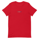 Gay Pride Tee: Interlaced Heart Outlines Embroidered T-Shirt