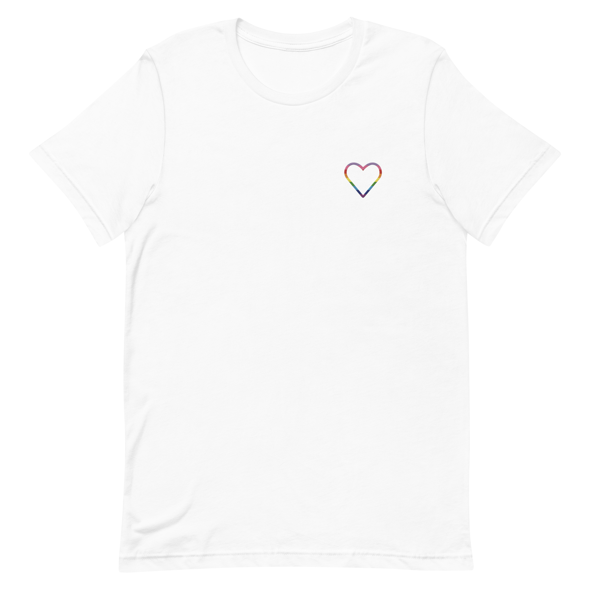 Gilbert Baker Pride Heart T-Shirt: Embroidered Pride Tee