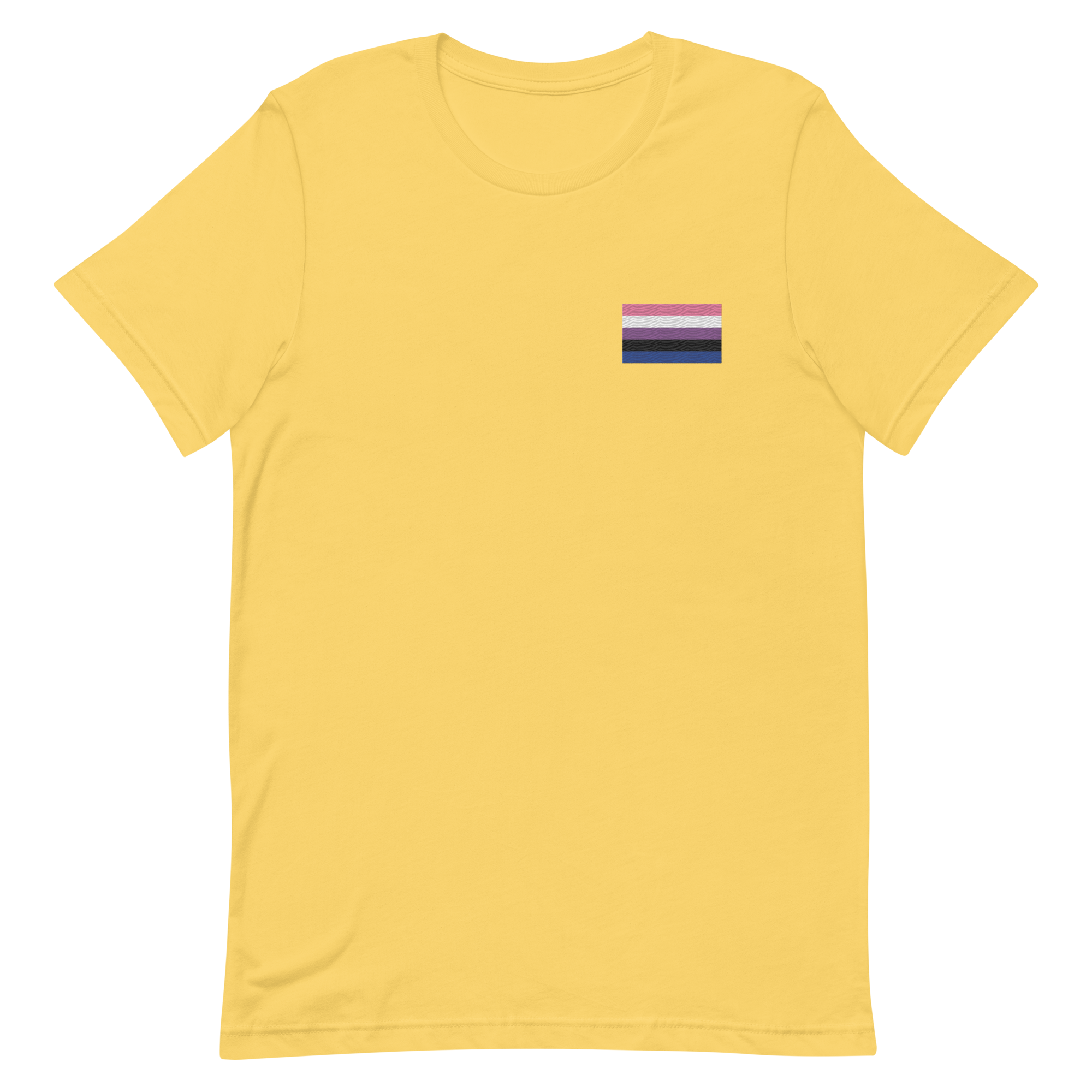 Genderfluid Pride Flag Embroidered T-Shirt